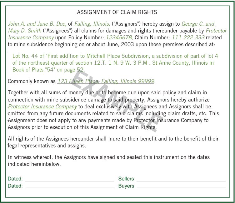 assignment of claim rights